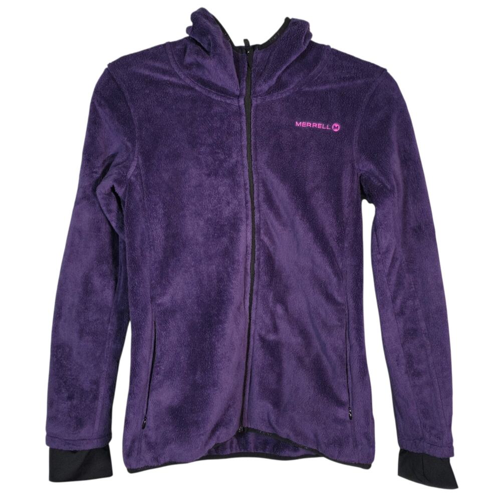 Merrell Select Regulate Fleece Hoodie Jacket Women’s S Petite Purple Full Zip